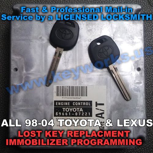 Toyota Models(98-03) Key Replacement